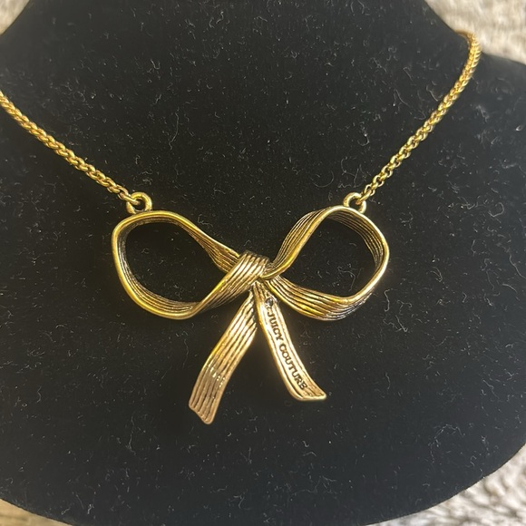 Vintage Juicy Couture Bow Detail Necklace - Picture 2 of 4